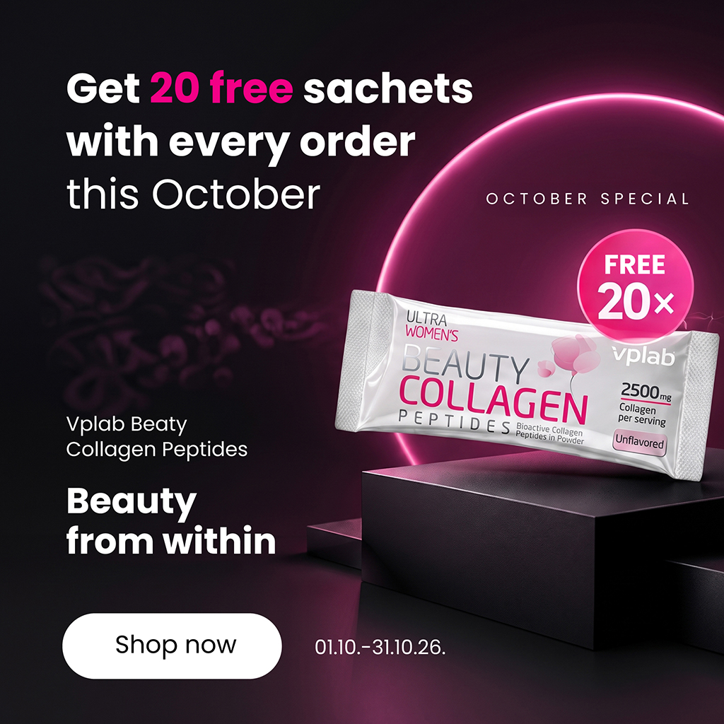 Get 20 free Beauty Collagen sachets with every order in October